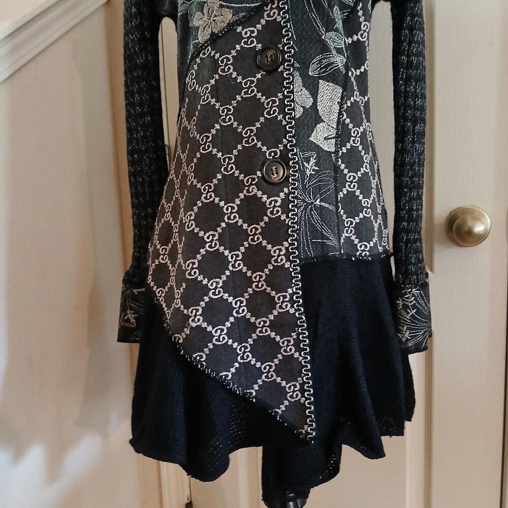 Y2K Style The Pyramid Collection Patchwork Fairy Grunge Cardigan XS Fairy Grunge - Picture 5 of 8